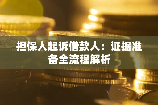 济南担保人起诉借款人：证据准备全流程解析